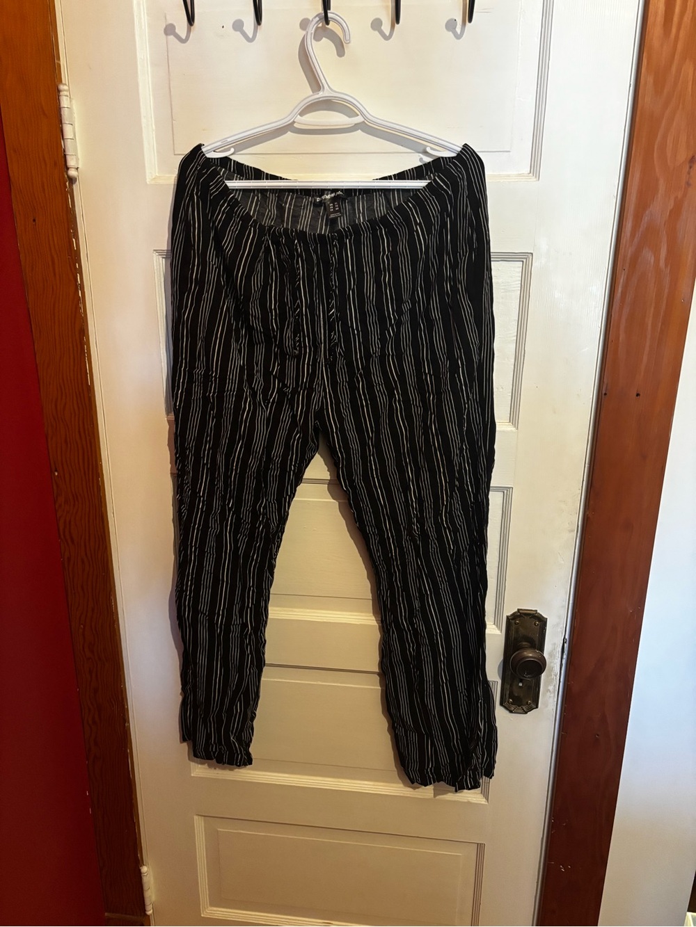 Streetwear Society Black Pinstripe Joggers